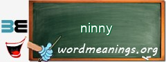 WordMeaning blackboard for ninny